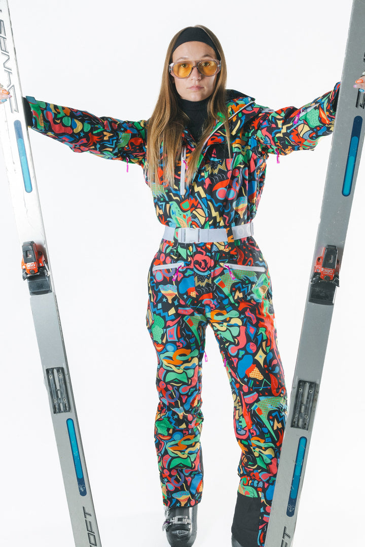 The Stairway to Heaven | Trippy Curved Fit Women's One Piece Ski Suit