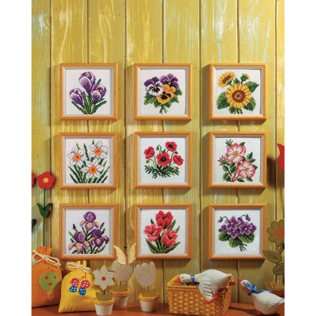 Stamped Cross stitch kit "Violets " 7518