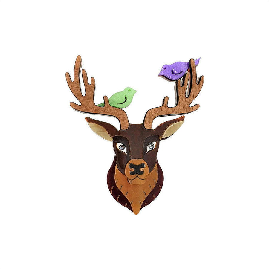 Stan The Stag Brooch by Cherryloco Jewellery 1