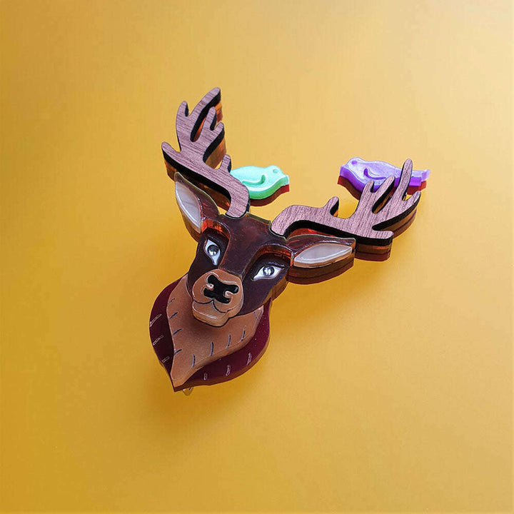 Stan The Stag Brooch by Cherryloco Jewellery 6