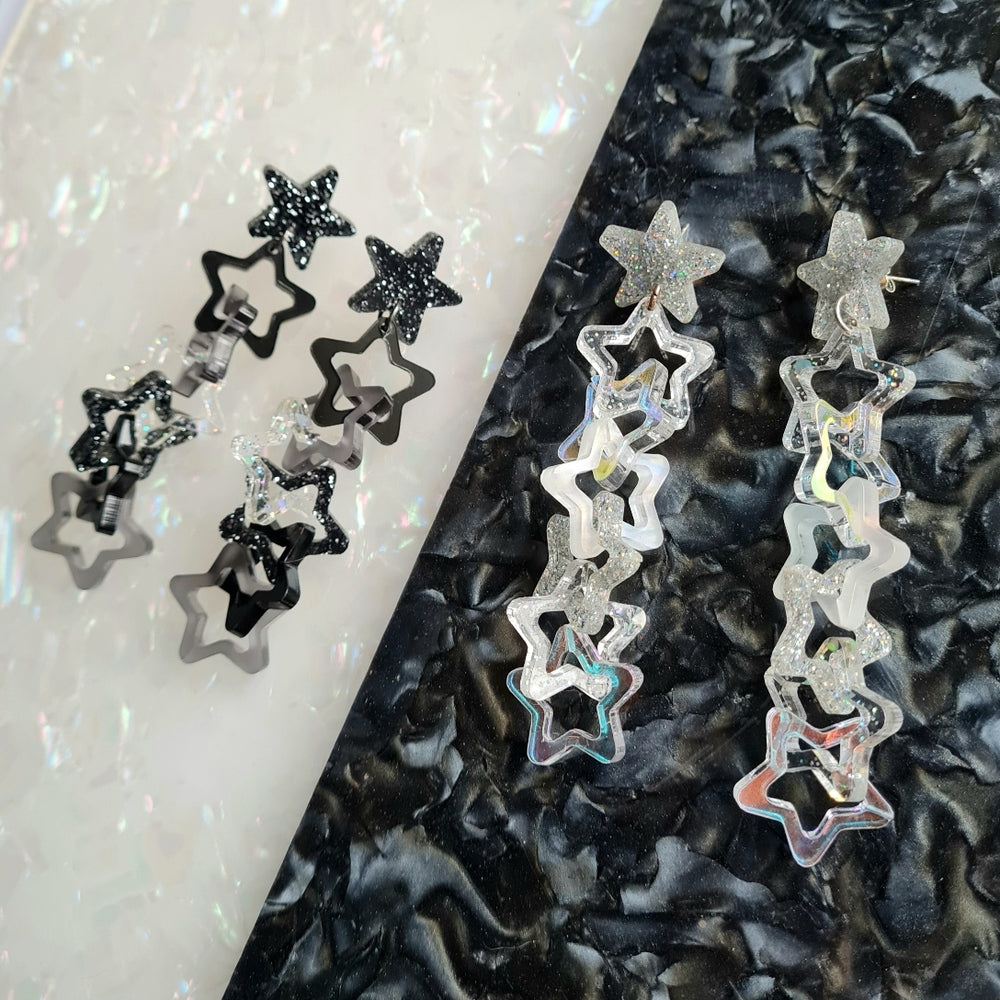 Star Link Charm Earrings by Cherryloco Jewellery 1