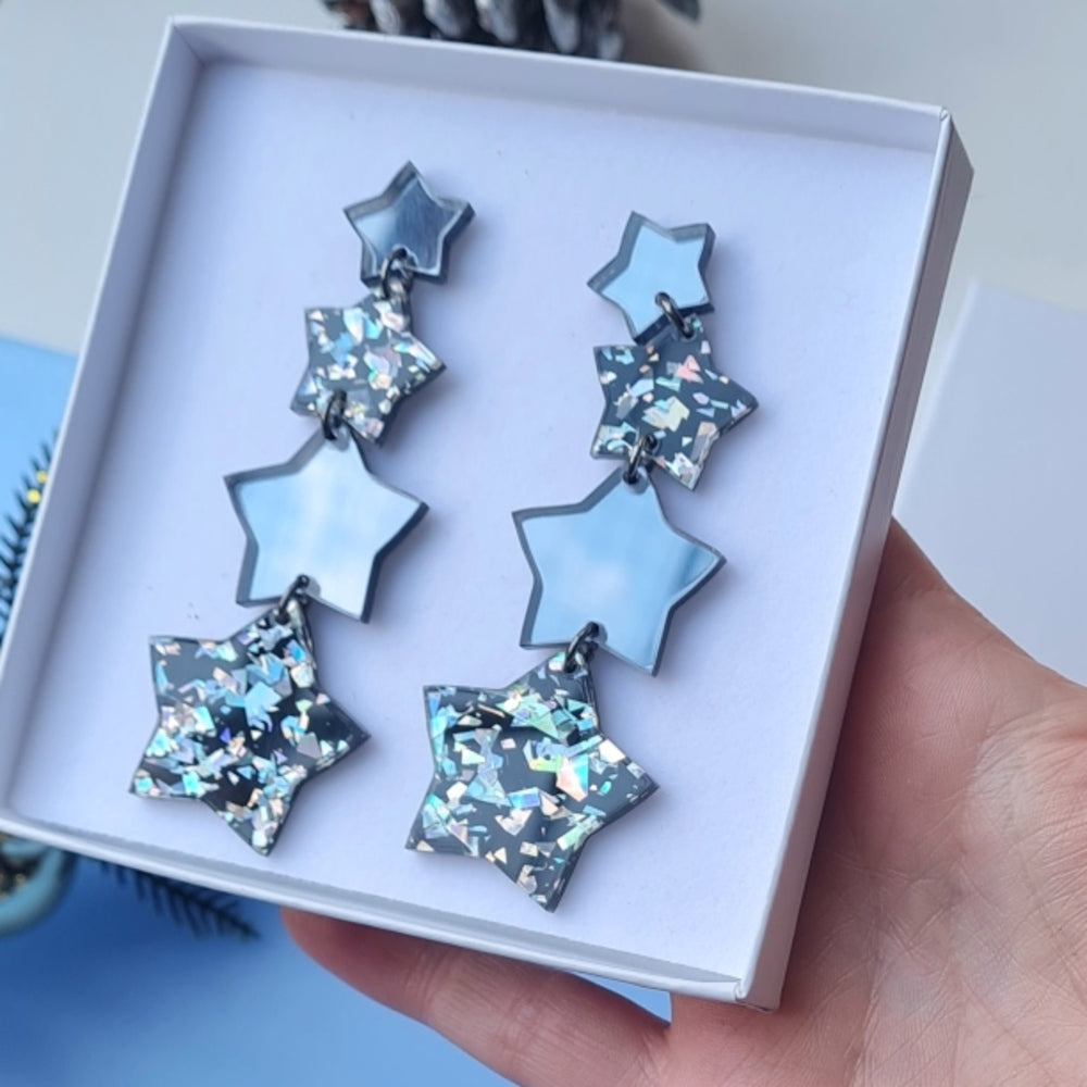 Starburst Star Dangle Earrings &ndash; Five Colours by Cherryloco Jewellery 4