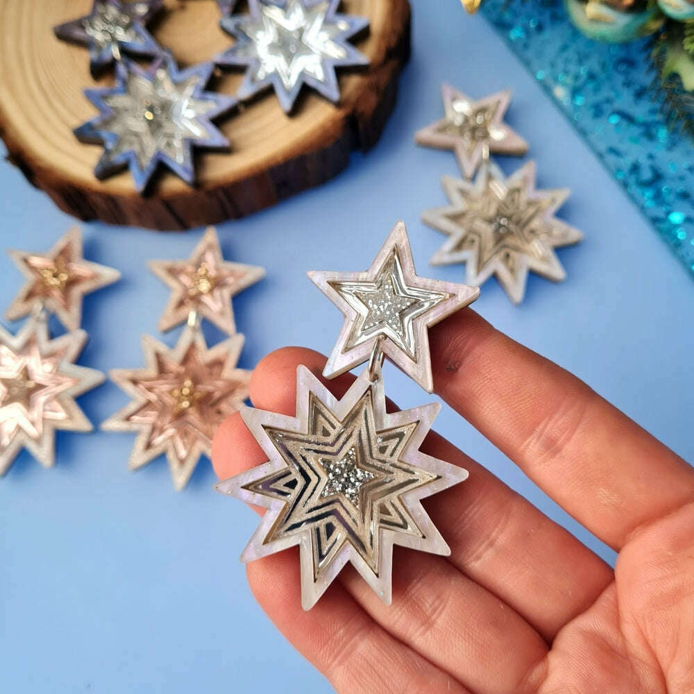 Starlight Dangle Earrings by Cherryloco Jewellery 1