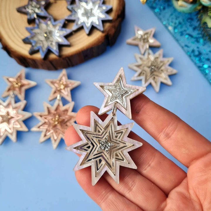 Starlight Dangle Earrings by Cherryloco Jewellery 1
