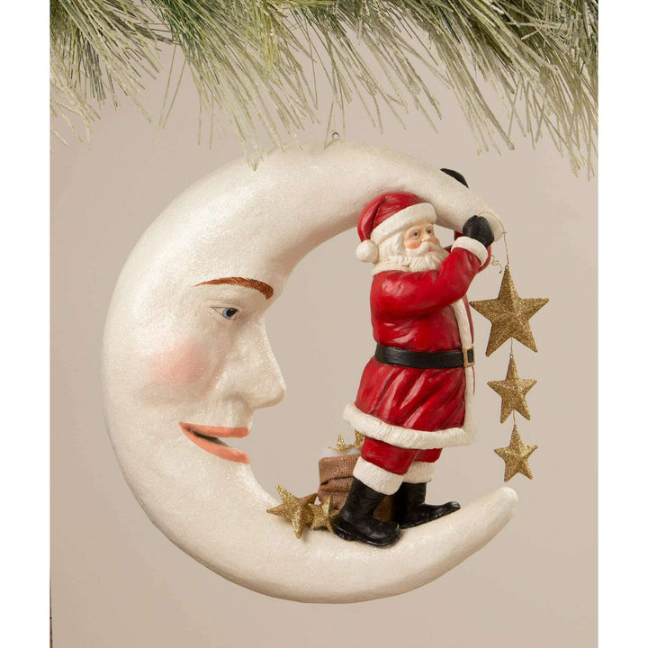 Starlight Santa in Moon by Bethany Lowe Designs, christmas decor