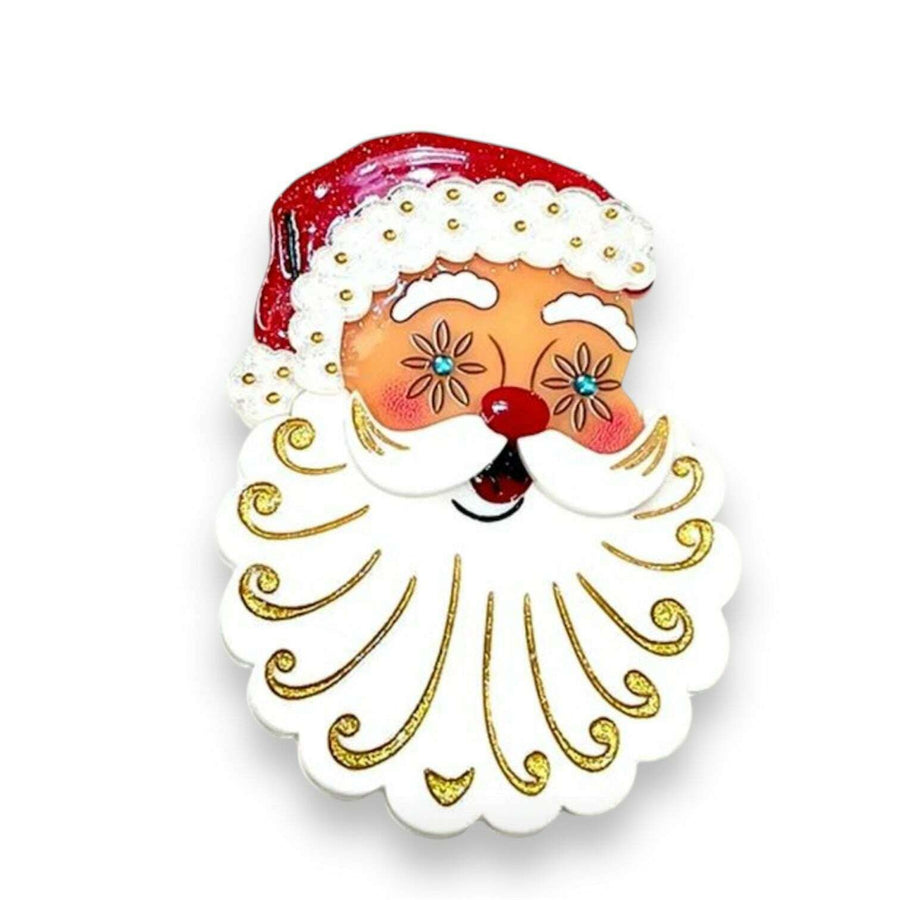 Starry Eyed Santa Brooch by 50's Vintage Dame x Lipstick & Chrome – view 2