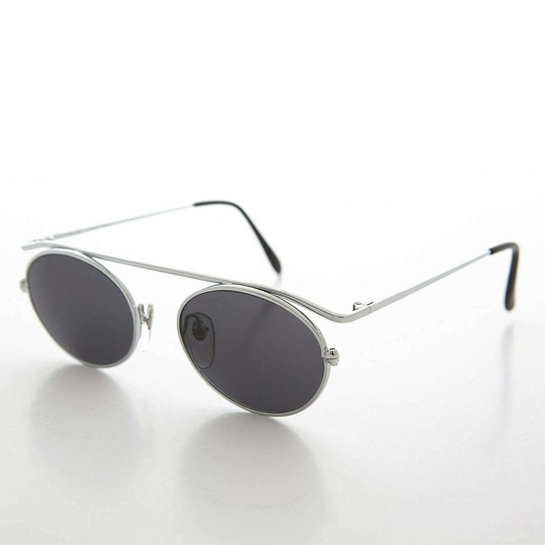 Steampunk 90s Metal Aviator Vintage Sunglass - Raven
