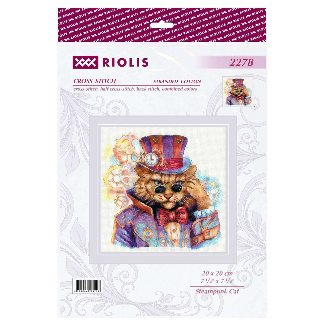Steampunk Cat R2278 Counted Cross Stitch Kit