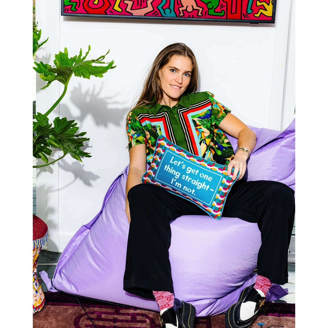 Straight Needlepoint Pillow