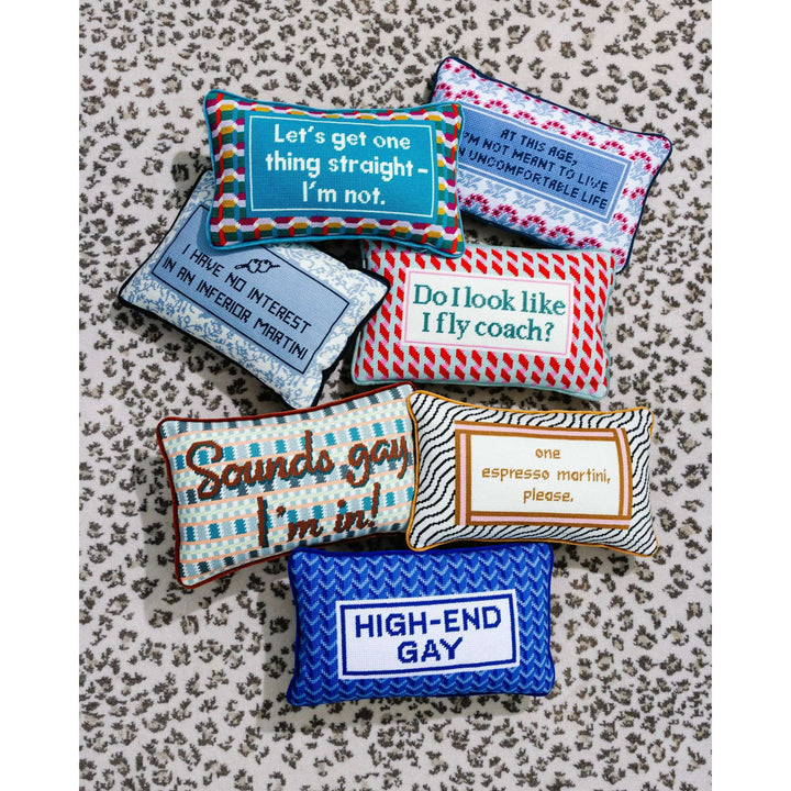 Straight Needlepoint Pillow