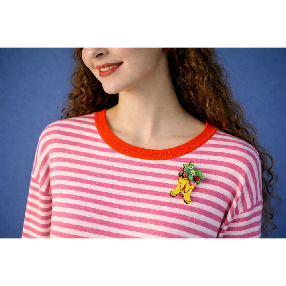 Strawberry Boots Brooch – view 2