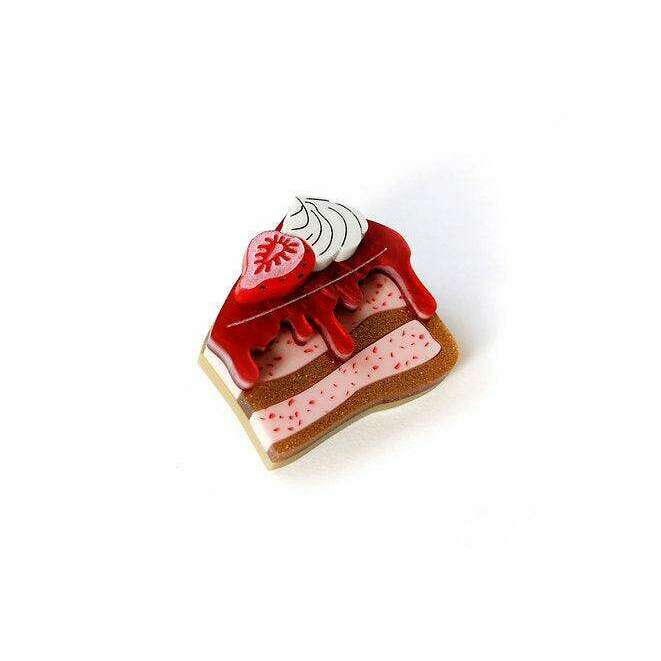 Strawberry Cake Brooch by LaliBlue - Quirks!