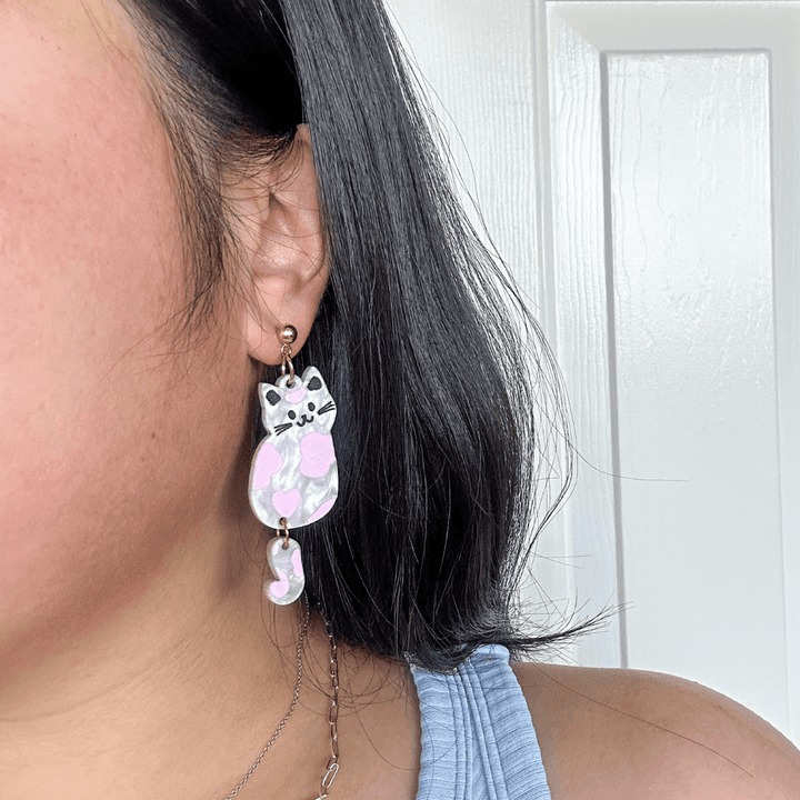 Strawberry Milk Cat Dangles