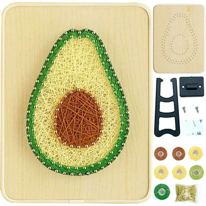 String Art DIY Kit - Avocado. Wizardi Craft Kit F07-M12-3-DHBC28014