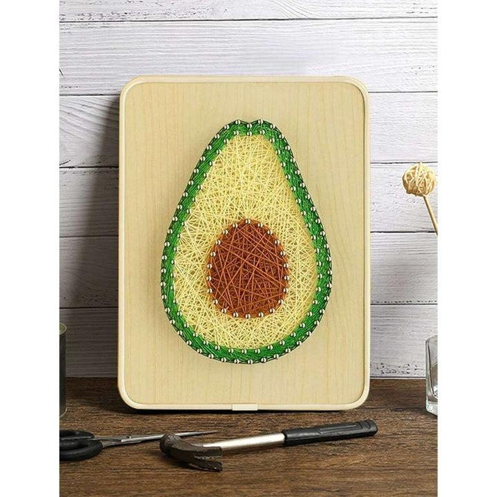 String Art DIY Kit - Avocado. Wizardi Craft Kit F07-M12-3-DHBC28014