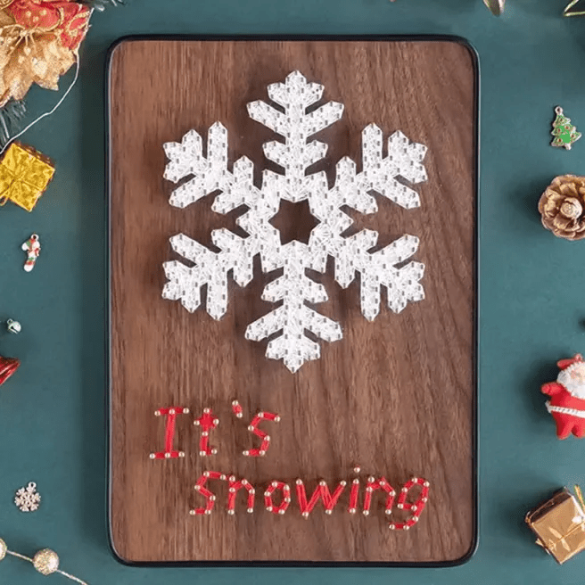 String Art DIY Kit - Snowflake. Wizardi Craft Kit F07-M12-6-DHACE13252