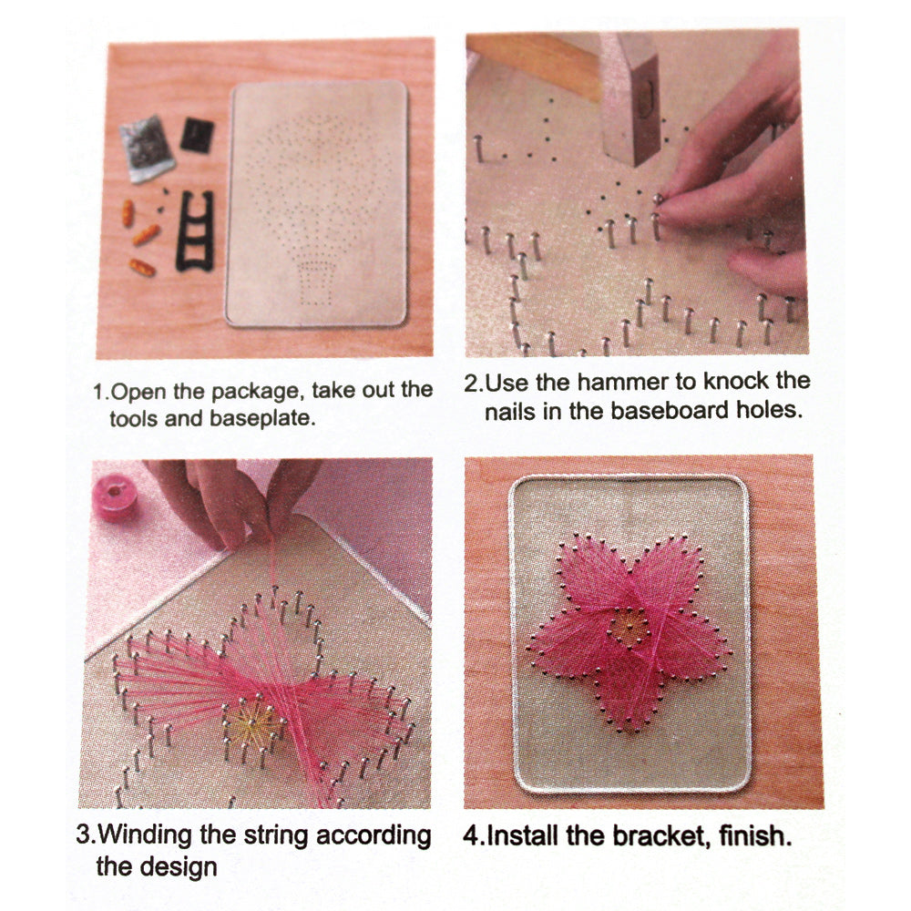 String Art DIY Kit - Red Hat. Wizardi Craft Kit F07-M12-6-DHACE13249