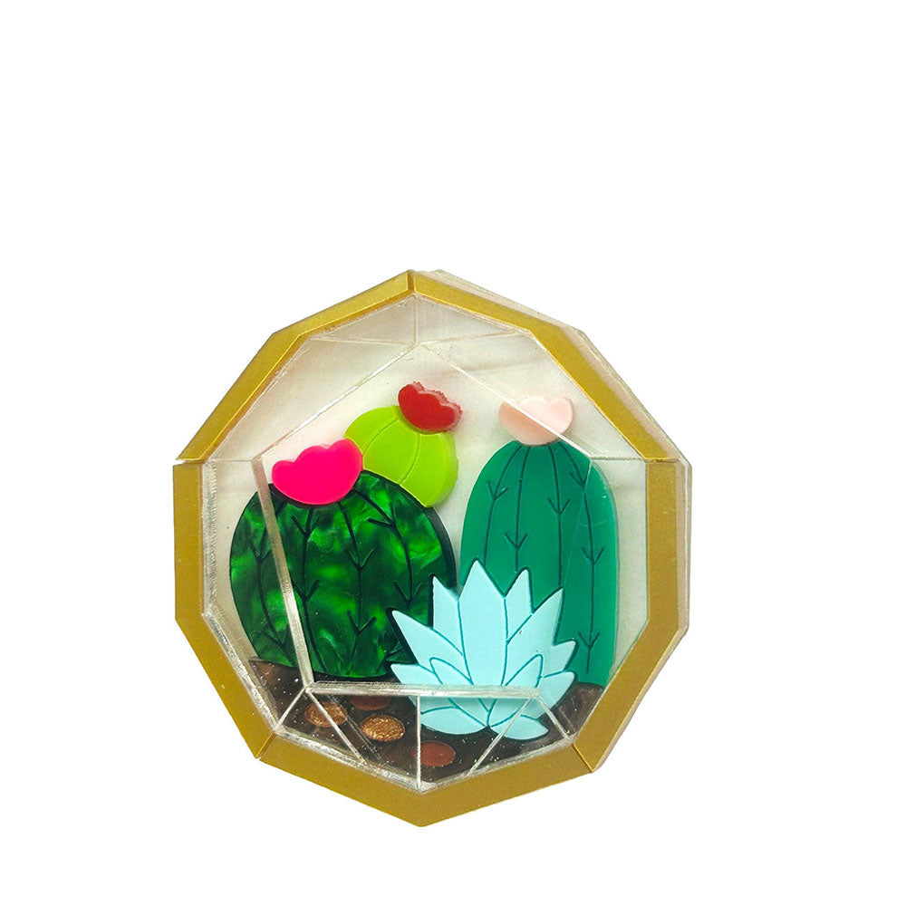 Succulents - Square Terrarium with Three Cactus - Pin by Makokot Design image 2