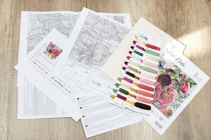 Summer flowers B2366L Counted Cross-Stitch Kit