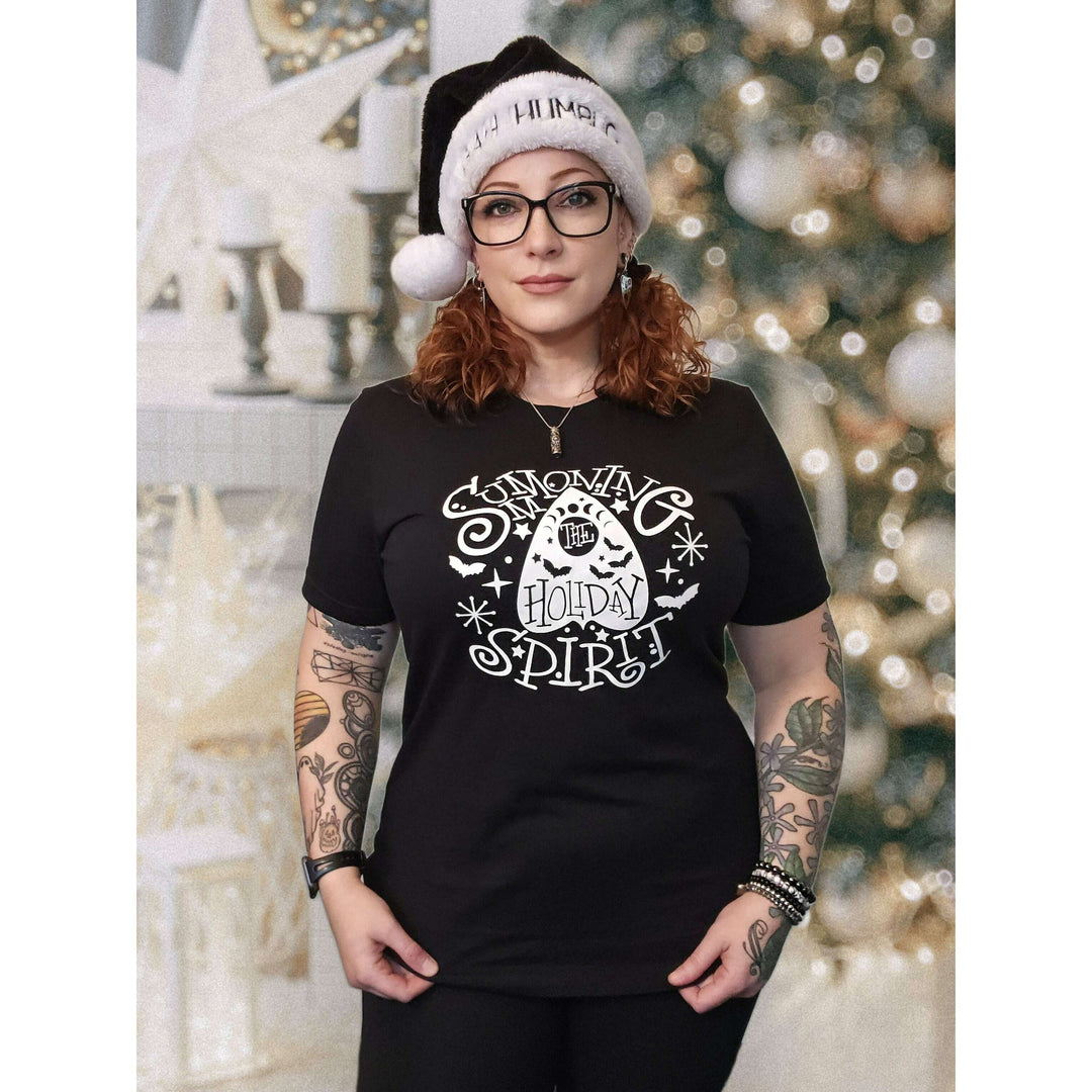 "Summoning the Holiday Spirit" Planchette Ouija Spooky Holiday Tee - Unisex Shirt