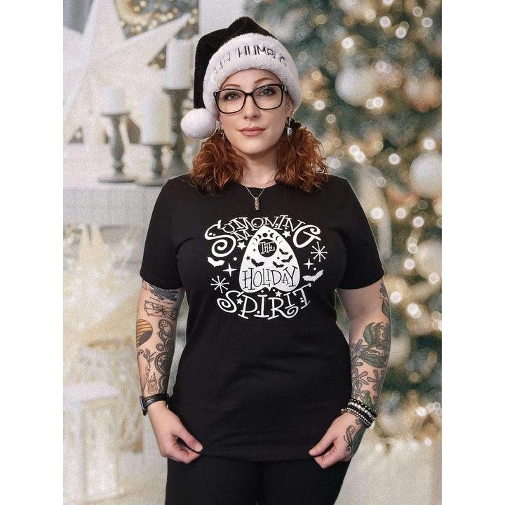 "Summoning the Holiday Spirit" Planchette Ouija Spooky Holiday Tee - Unisex Shirt