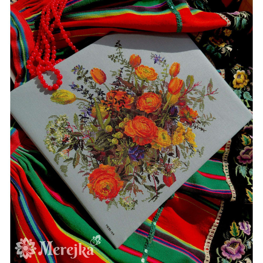 Sunlit Petals K-270 Counted Cross-Stitch Kit