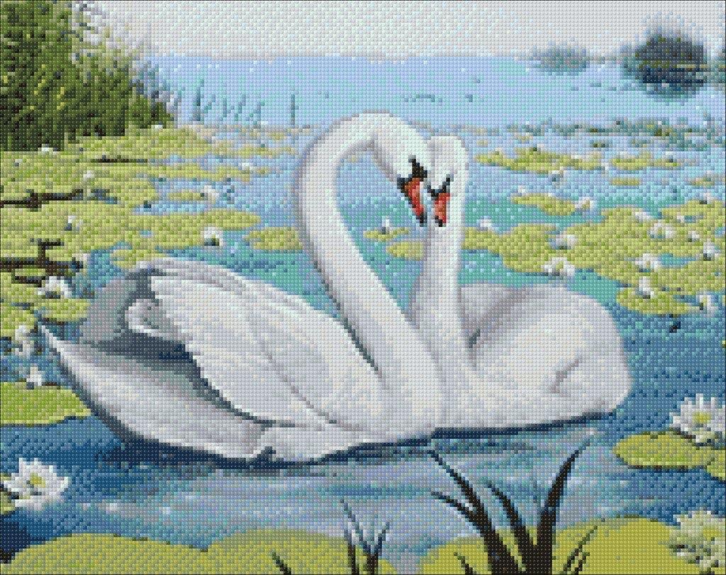 Swan Song WD239 14.9 x 18.9 inches Wizardi Diamond Painting Kit