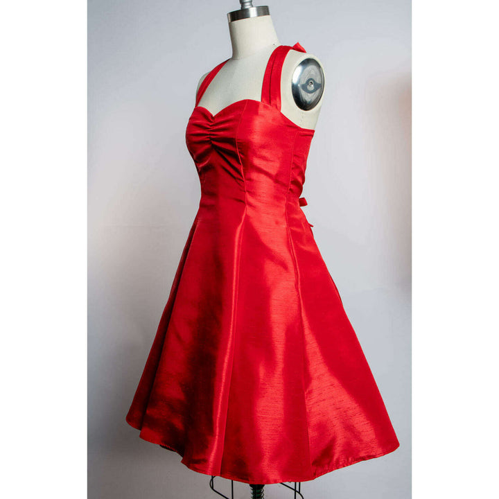 Sweetie Dress- Shantung, Red