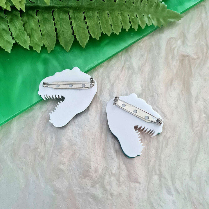 T Rex Dinosaur Brooch Set by Cherryloco Jewellery 4