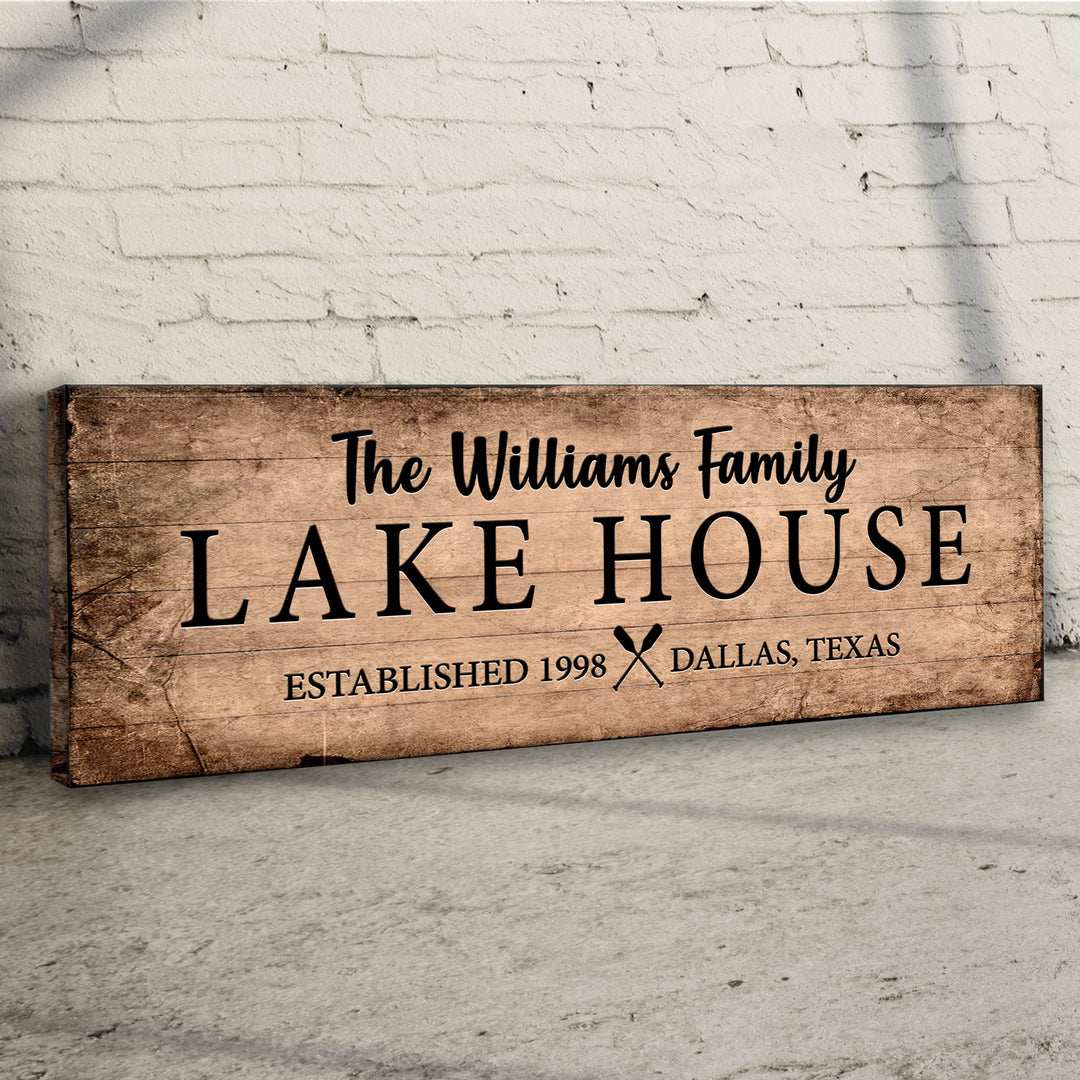 Family Lake House Sign VI