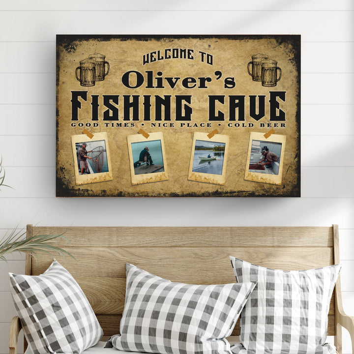 Welcome Fishing Cave Sign