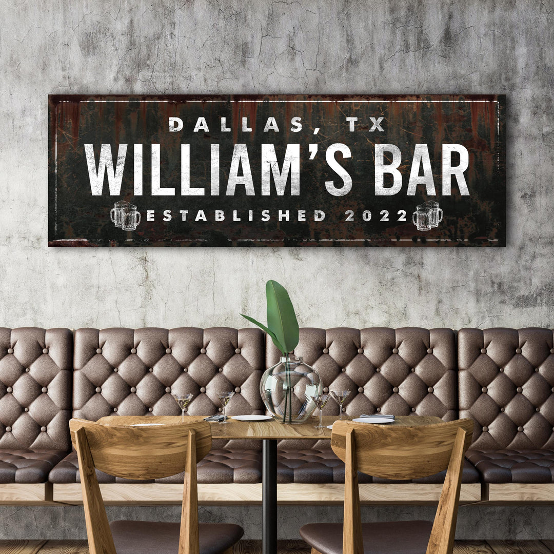 Rustic Bar Sign