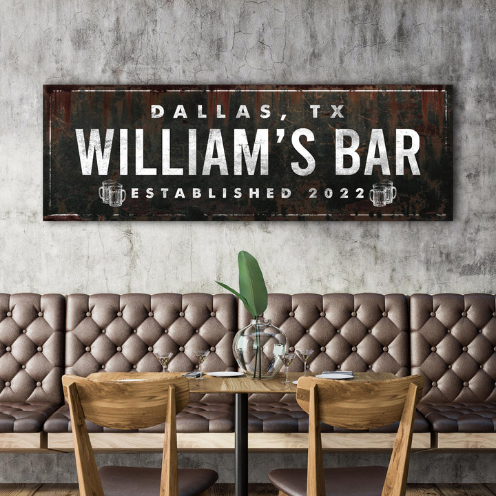 Rustic Bar Sign