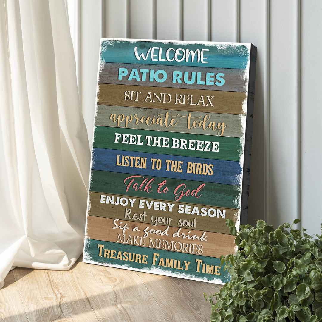 Patio Rules Sign