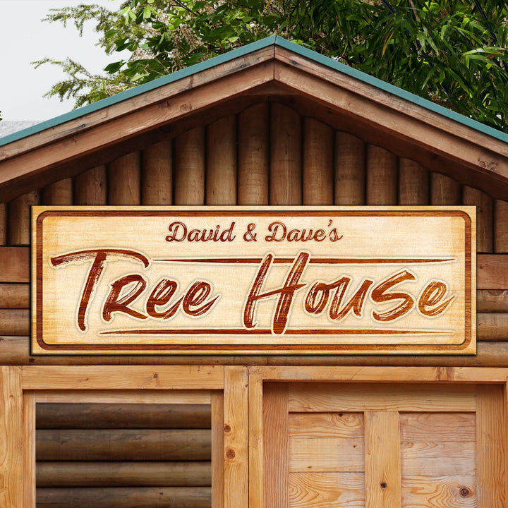Treehouse Sign, Unique Baby Boy Gift, Tree House Wall Art, Tree House Sign, Tree House Lover Gift Sign Decor