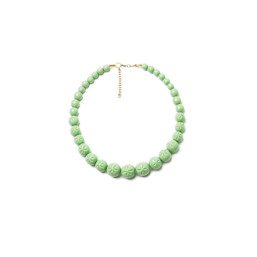 Tea Heavy Carve Bead Necklace image