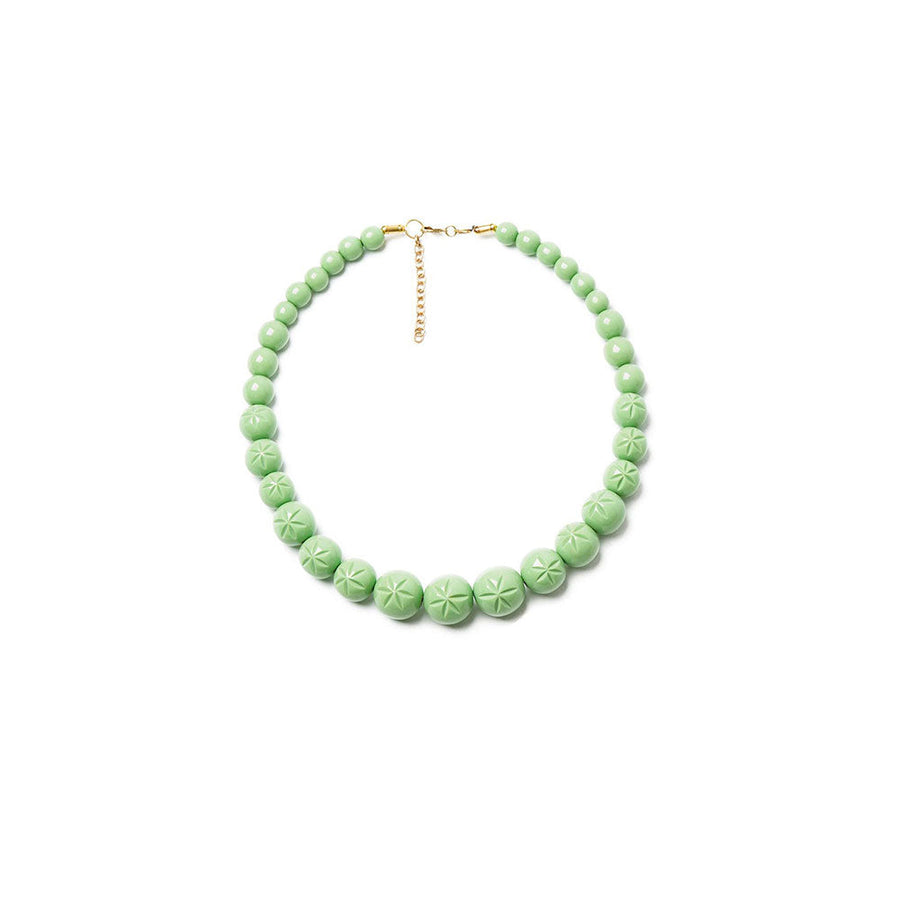 Tea Heavy Carve Bead Necklace image