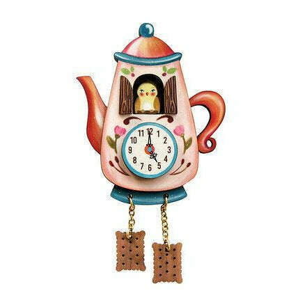 Teapot Clock Brooch by LaliBlue - Quirks!