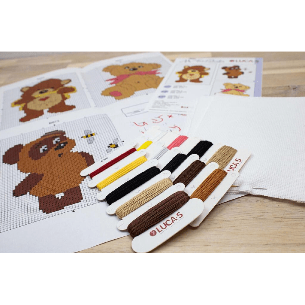 Teddy Bears Set M02L Counted Cross-Stitch Kit for Beginners