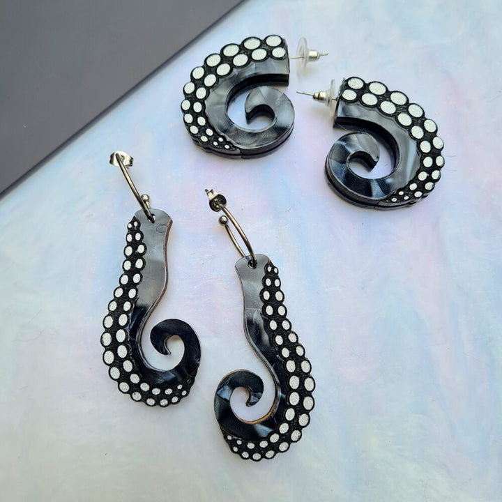 Tentacle Dangle Earrings by Cherryloco Jewellery 2