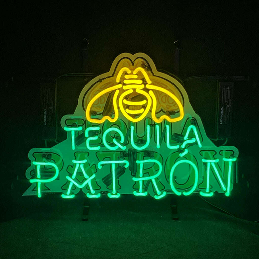 Tequila Patron with Acrylic Logo Neon Signs
