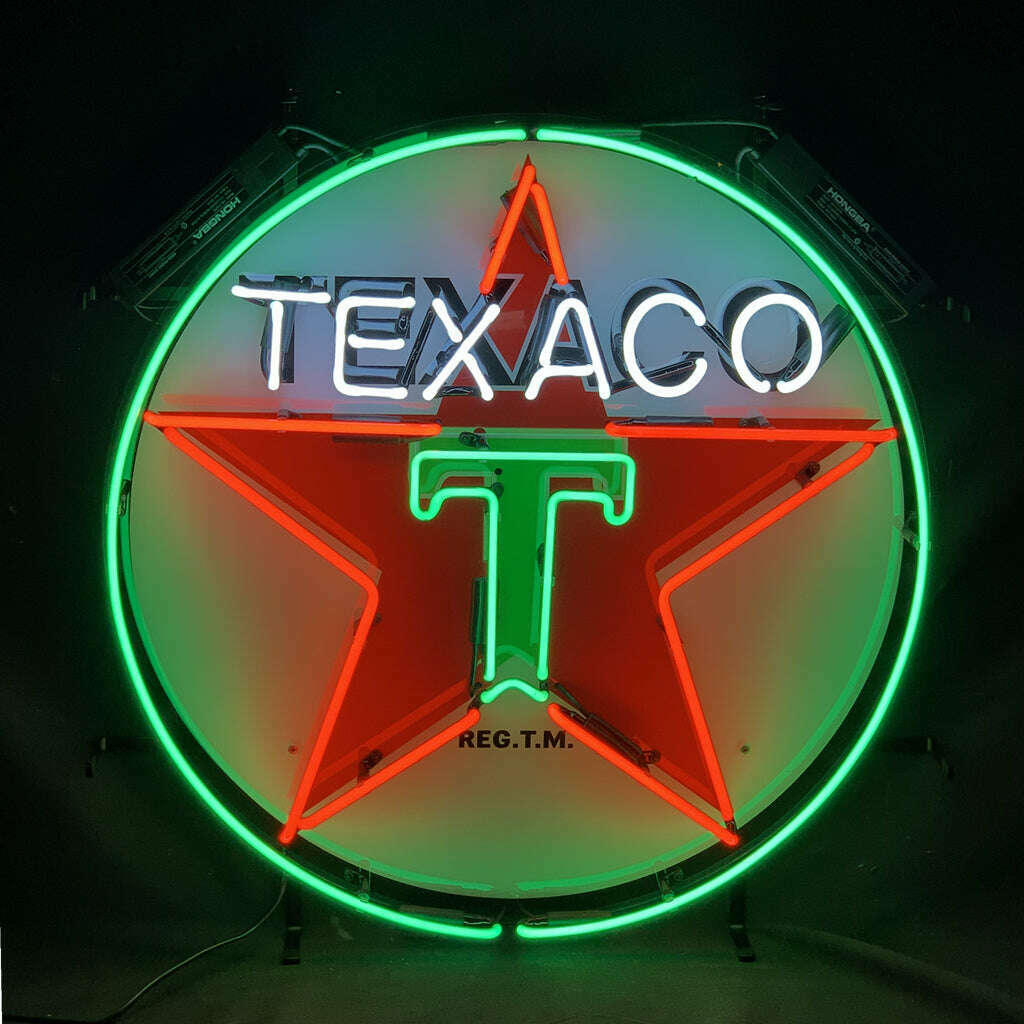 Texaco Gasoline Neon Signs Light