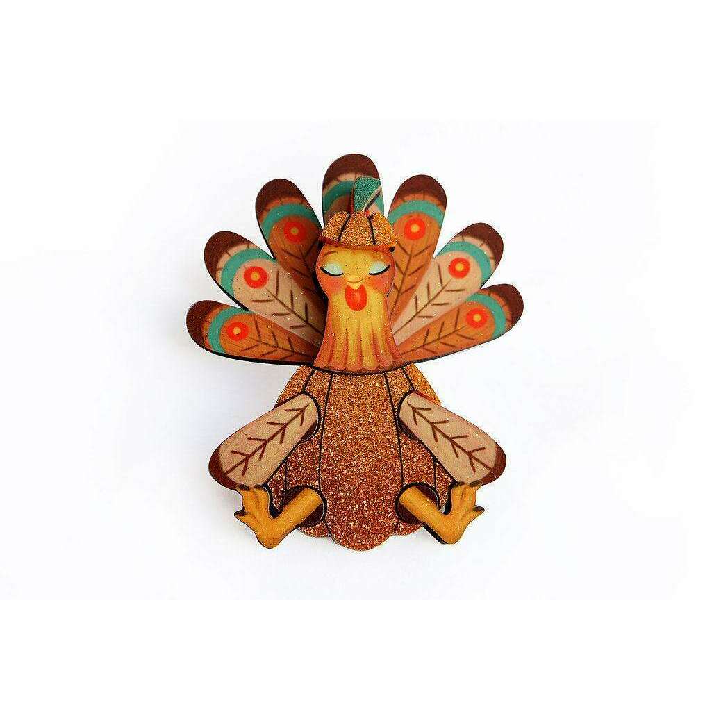 Thanksgiving Turkey Brooch by Laliblue - Quirks!