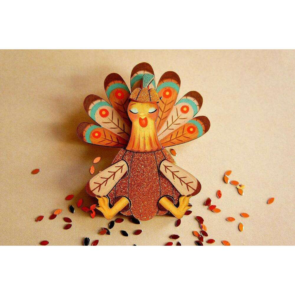 Thanksgiving Turkey Brooch by Laliblue - Quirks!