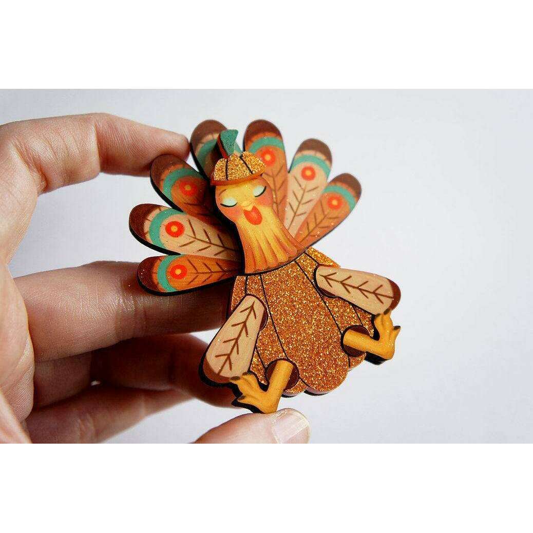 Thanksgiving Turkey Brooch by Laliblue - Quirks!