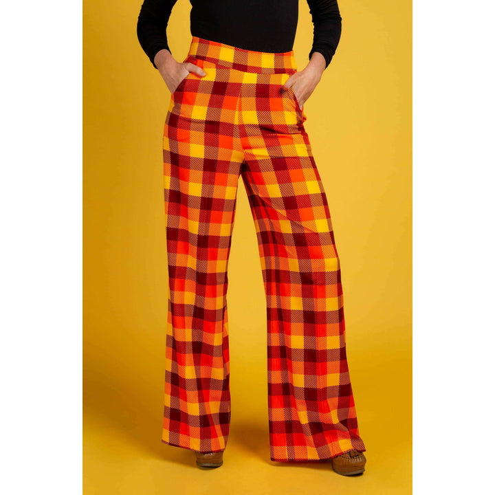 That 70s Suit | Womens Orange Plaid Thanksgiving Suit