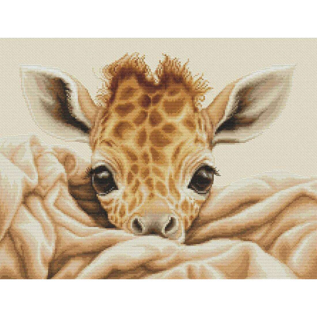 The Baby Giraffe B2425L Counted Cross-Stitch Kit