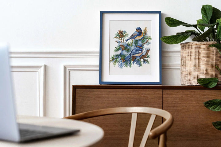 The Birds-Winter B2418L Counted Cross-Stitch Kit