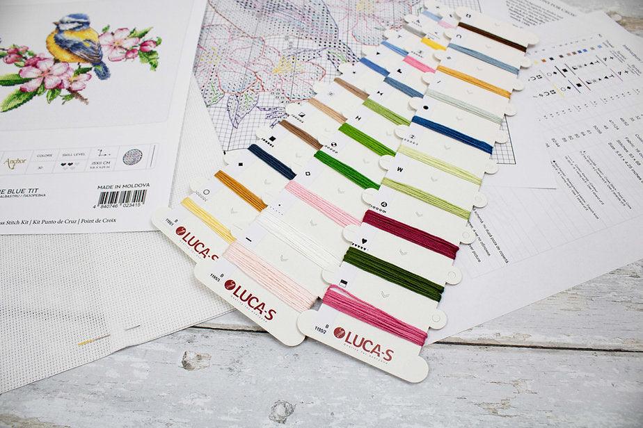 The blue tit  B1195L Counted Cross-Stitch Kit