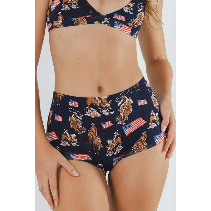 The Bootstraps & Chaps | Americana Cowboy Modal Boyshort Underwear